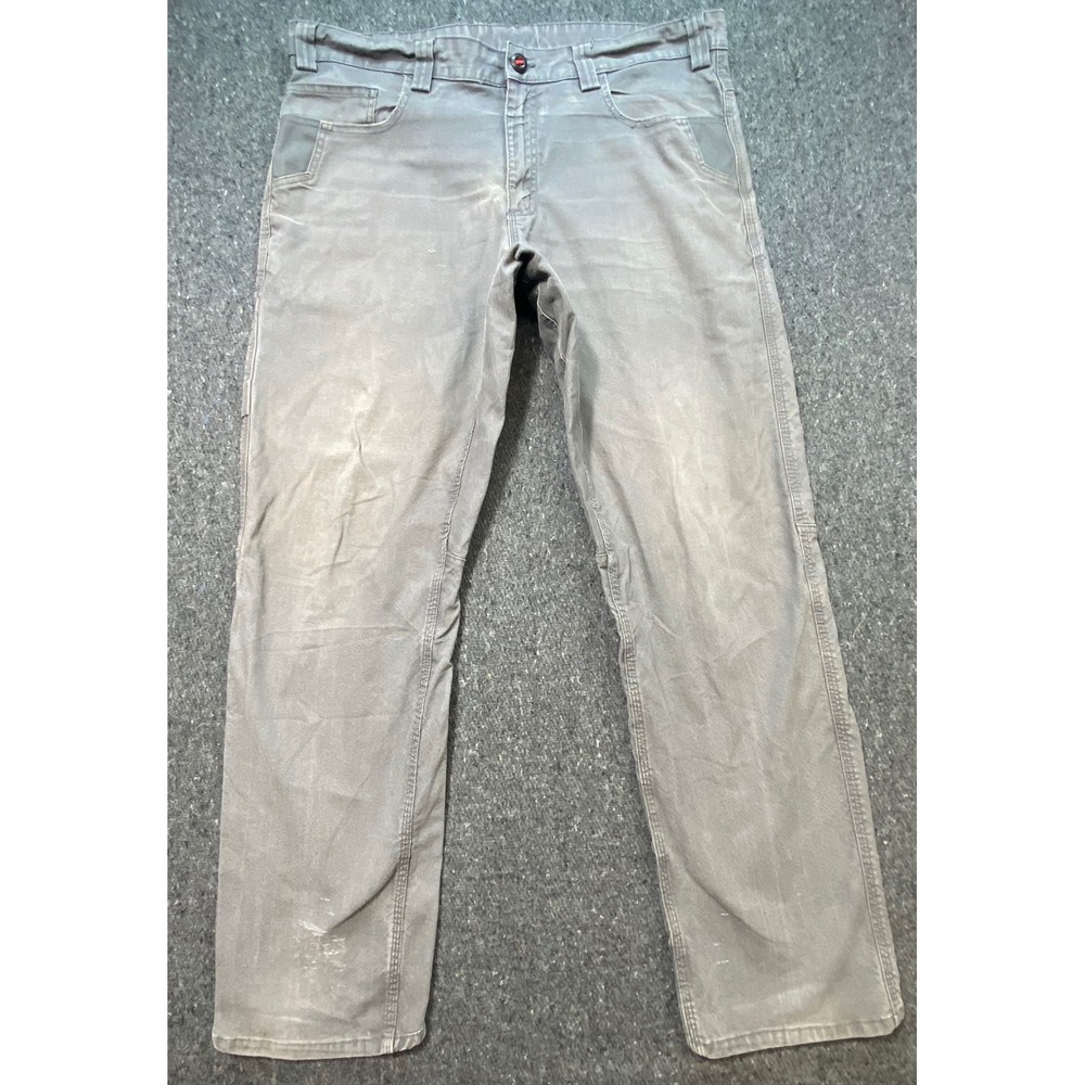 Milwaukee Work Pants 38x32 Mens Gray‎ Utility Canvas Straight Leg Heavy Duty
